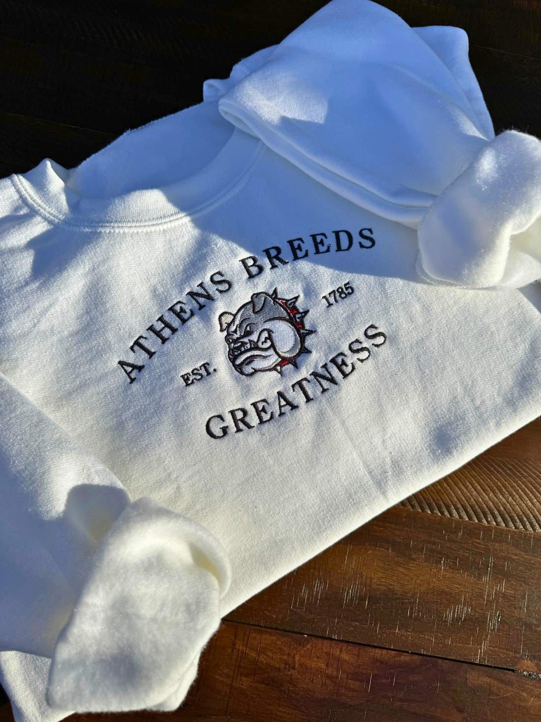 Athens Bulldog Embroidery Sweater
