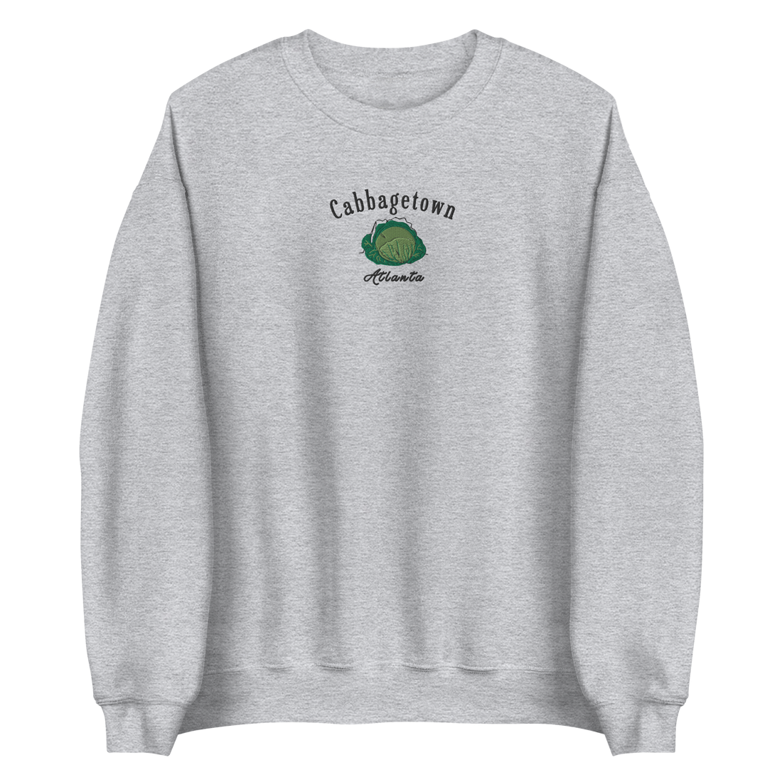 The &quot;Cabbagetown Classic Sweater&quot; - a vintage-inspired, embroidered piece celebrating the historic charm of Atlanta&