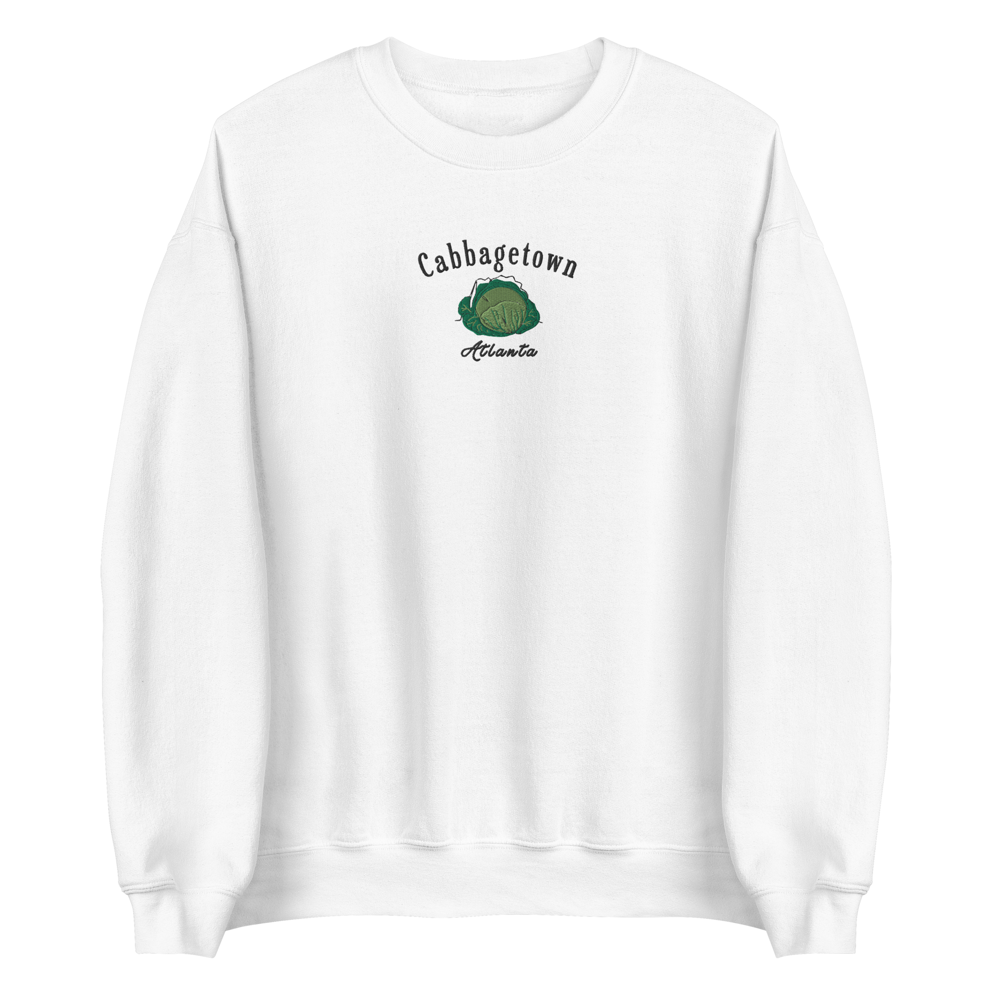 The "Cabbagetown Classic Sweater" - a vintage-inspired, embroidered piece celebrating the historic charm of Atlanta&