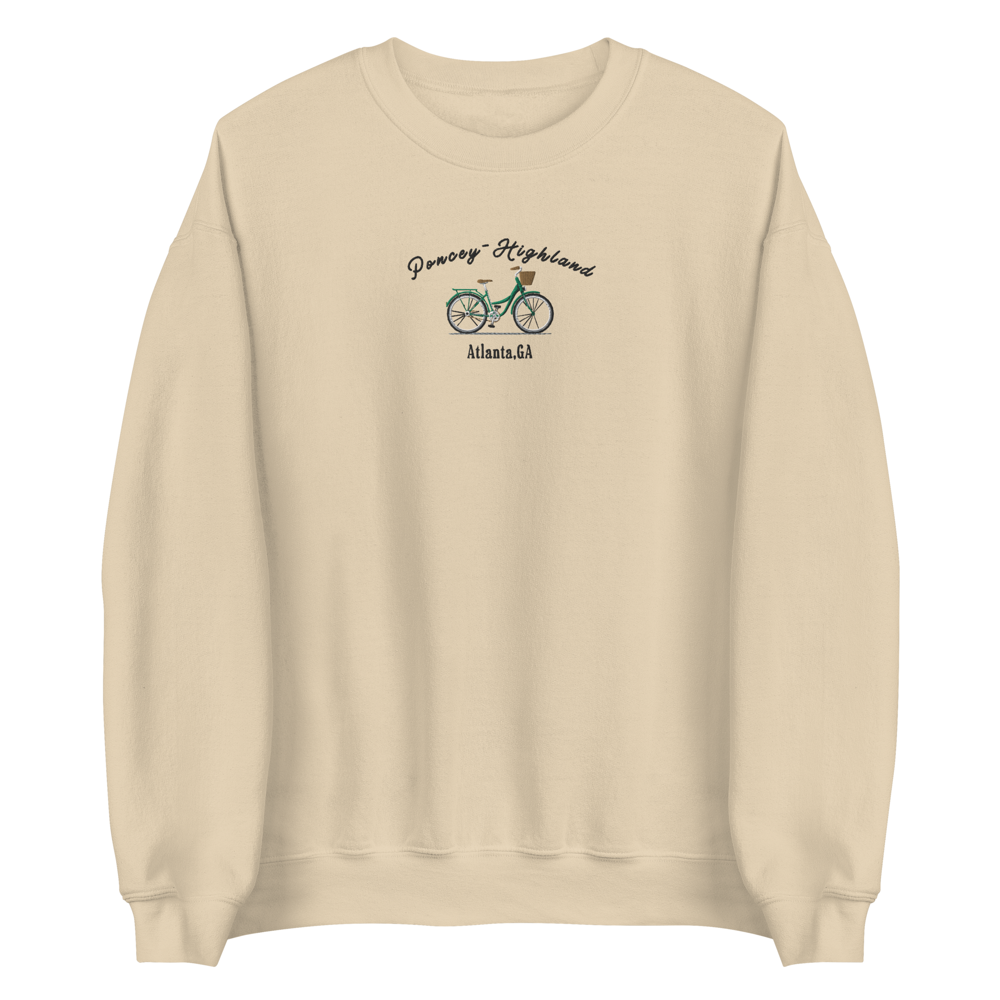 The "Poncey-Highland Heritage Sweater," embodies the unique charm of this iconic Atlanta neighborhood. This vintage-inspired, embroidered sweater blends comfort with style, celebrating the area&