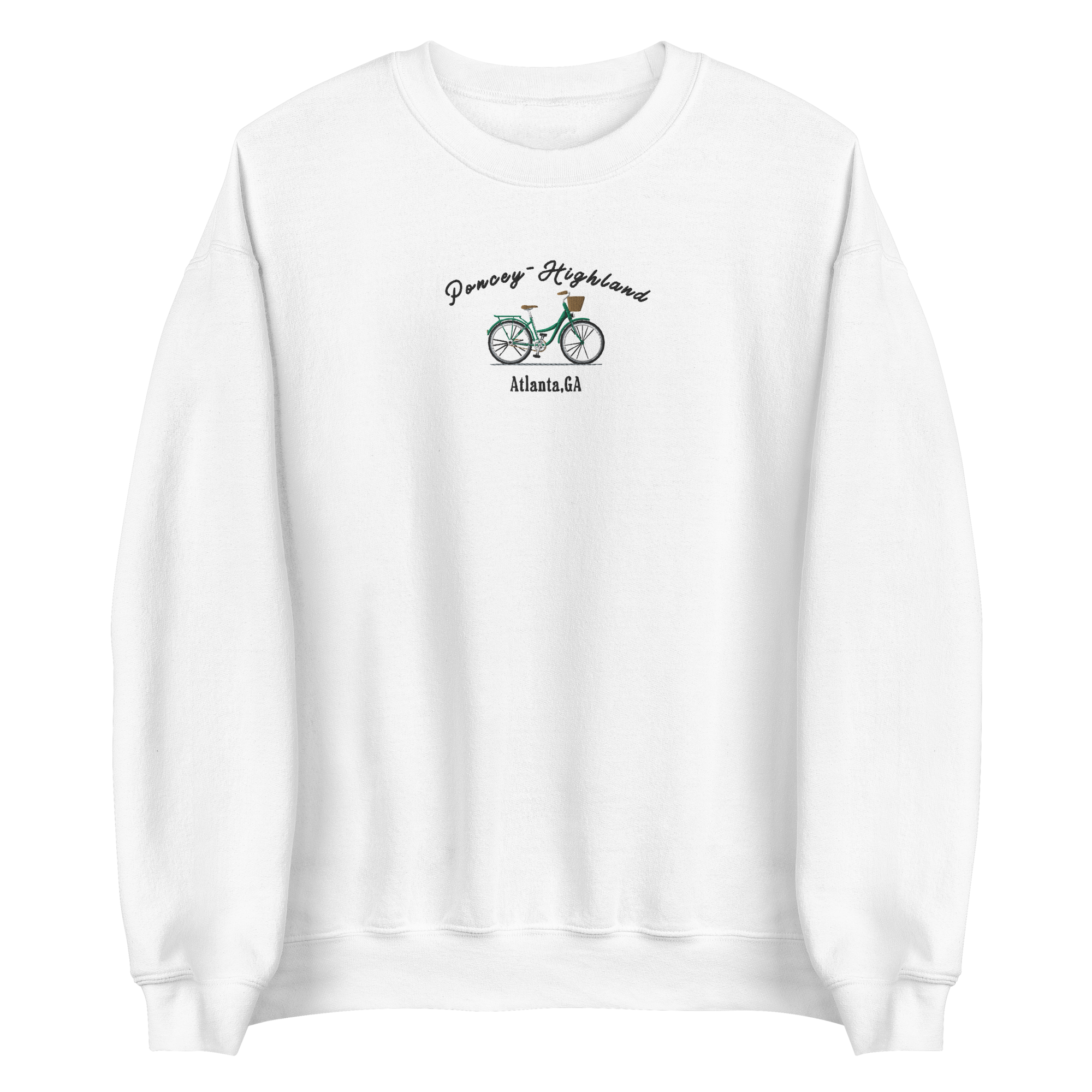 The "Poncey-Highland Heritage Sweater," embodies the unique charm of this iconic Atlanta neighborhood. This vintage-inspired, embroidered sweater blends comfort with style, celebrating the area&