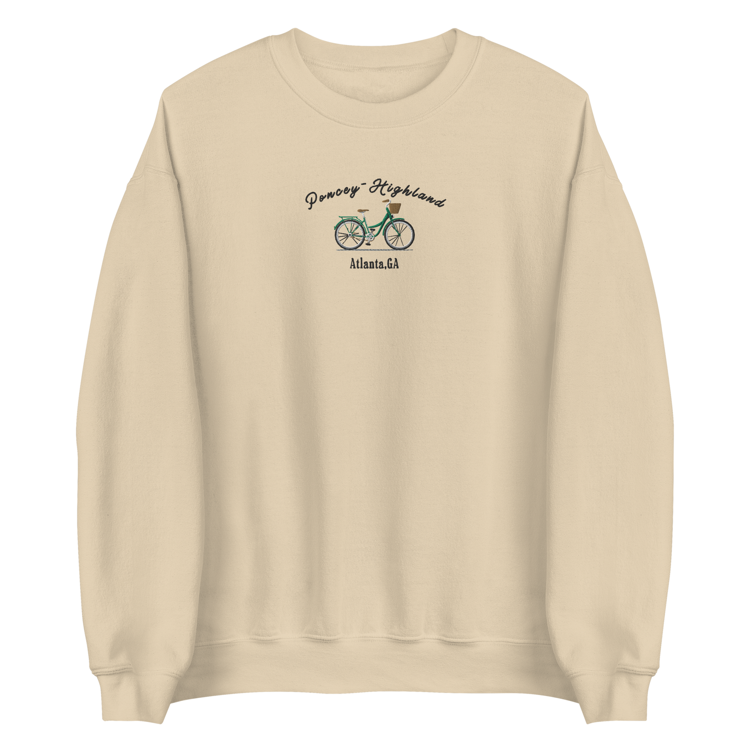 The &quot;Poncey-Highland Heritage Sweater,&quot; embodies the unique charm of this iconic Atlanta neighborhood. This vintage-inspired, embroidered sweater blends comfort with style, celebrating the area&