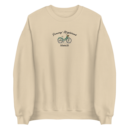 The &quot;Poncey-Highland Heritage Sweater,&quot; embodies the unique charm of this iconic Atlanta neighborhood. This vintage-inspired, embroidered sweater blends comfort with style, celebrating the area&